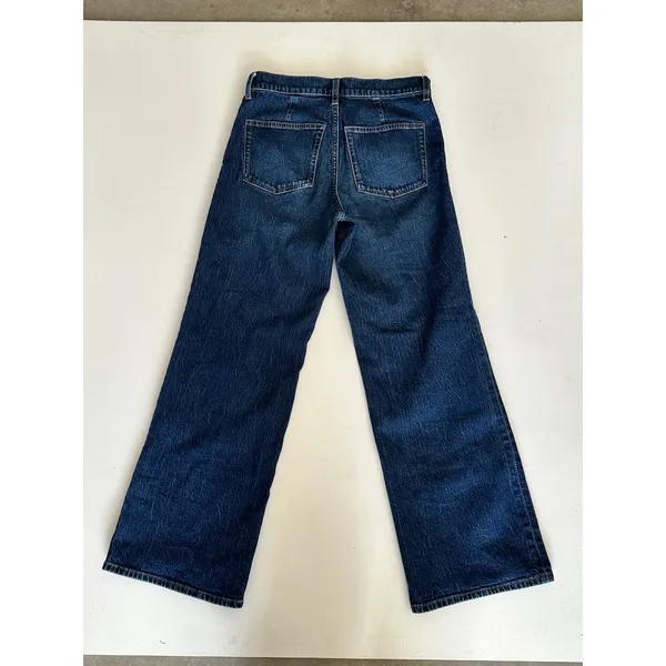 J.Crew Slim Wide-Leg Jeans Dark Wash Patch Pocket Denim CL230 Size 26 - Image 2