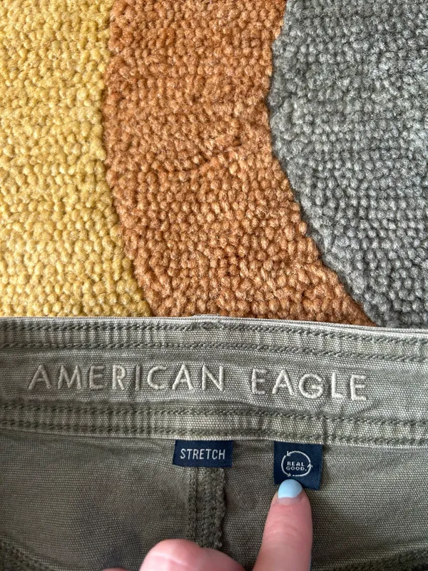 American Eagle Hi Rise Mini Skirt Olive Green Cargo Flap Pockets Size 8 - Image 3