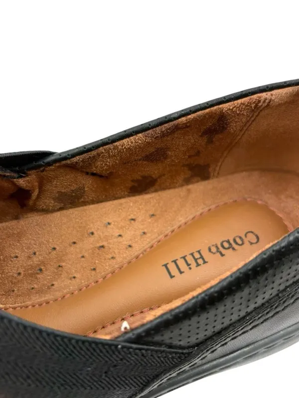 -Cobb Hill by Rockport Penfield Envelope Slip On Black Leather Comfort Shoe 9W - Image 13