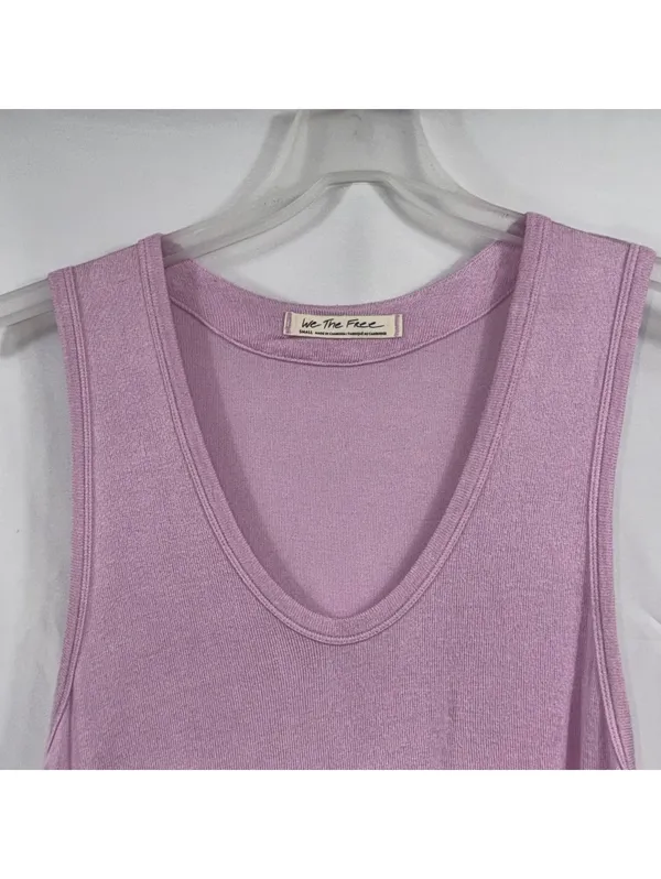 We The Free Purple Scoop Neck Tank Top Small - Image 2