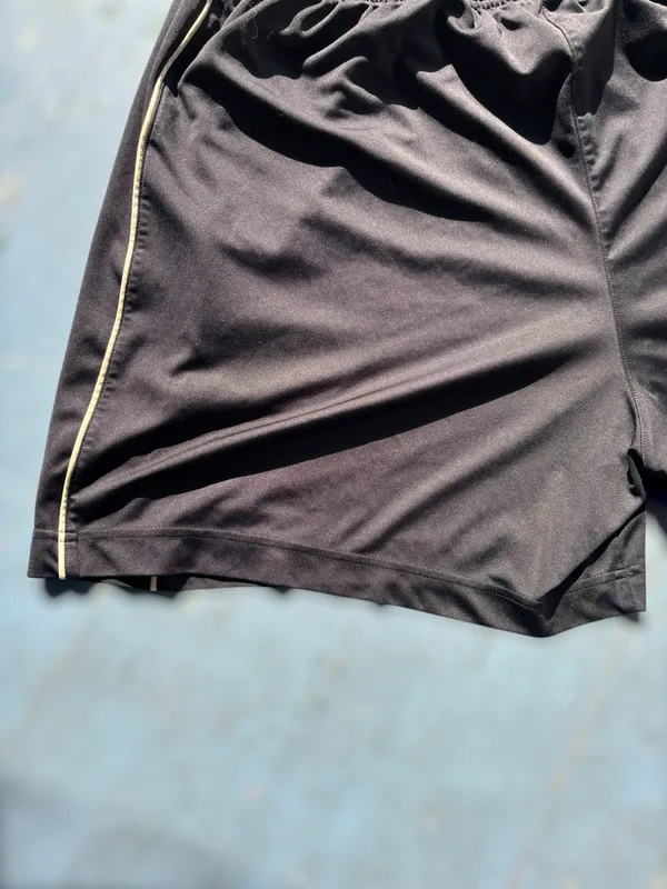 Vintage Adidas Mens Black w/White Piping Logo Soccer Running Shorts Athleticwear - Image 5
