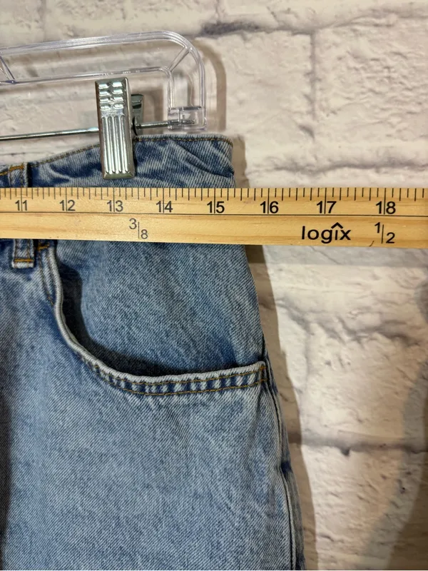 BDG Urban Outfitters Light Blue Denim Skirt with Front Slit, Medium - Image 3