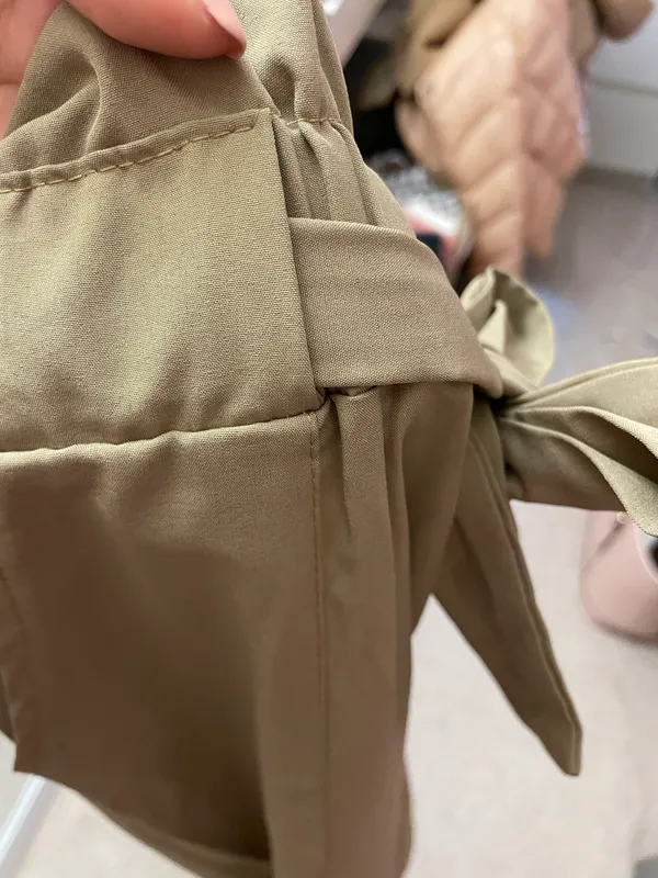 SheIn Tan Paperbag Pants - Image 2