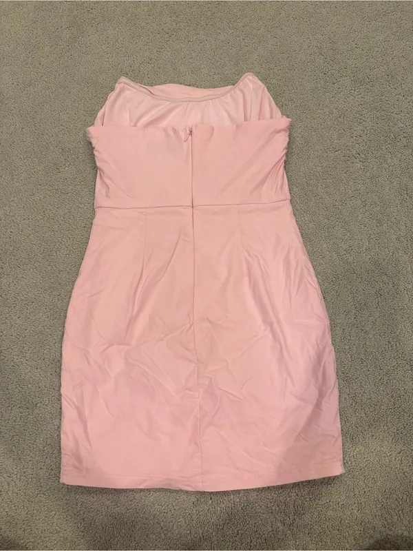 Blue Blush Strapless Light Pink Bodycon Dress - Image 2