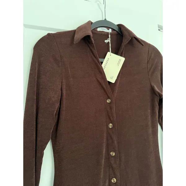 $60 New peppermayo Ring My Bell Mini Dress - Brown - size 4 - Image 7