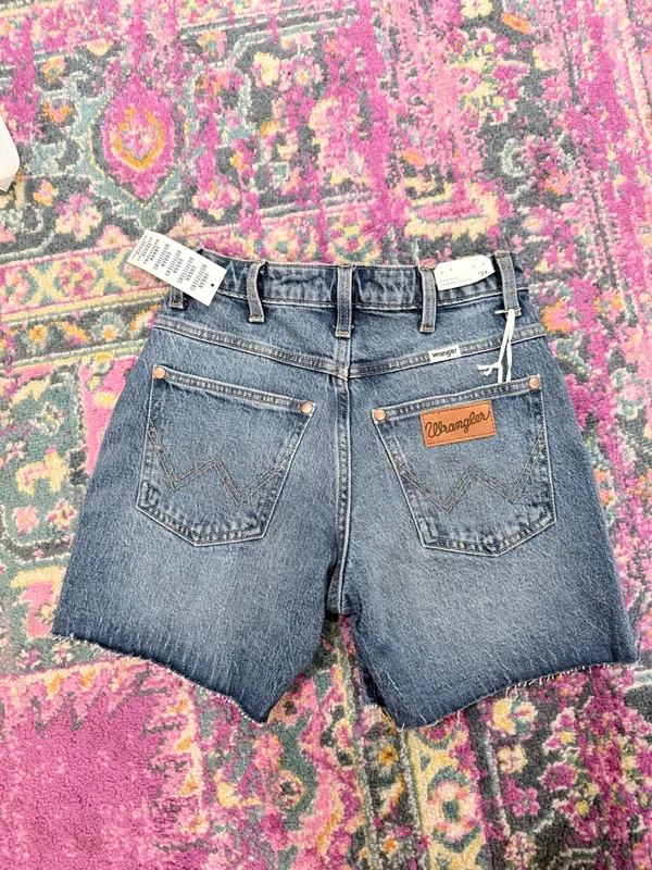 Wrangler Light Blue Casual Denim Cutoff Shorts - Image 3