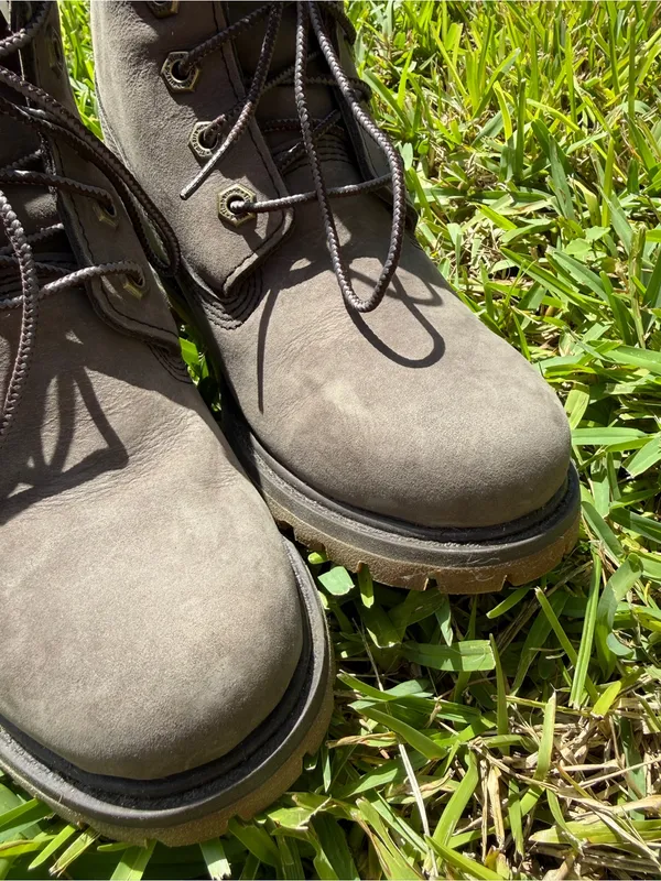 Timberland Premium 6 in Waterproof Boot Medium Grey Nubuck Size 6 - Image 4