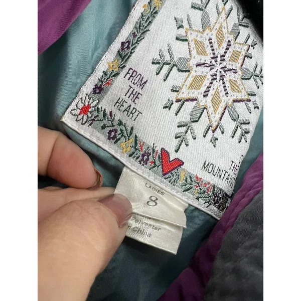Vintage Y2K 8 M Obermeyer ski jacket powder blue Coat Hooded Embroidered Womens - Image 8