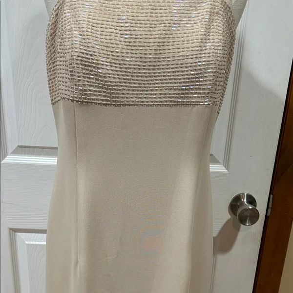 Ceeam/Tan Formal Dress – Talbots Petites Size 8 - Image 4