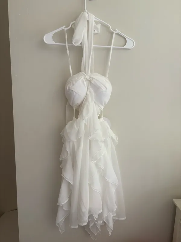 selfie leslie santiago cut-out ruffle mini dress - Image 4