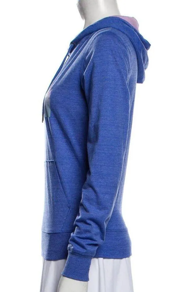 THE NORTH FACE Purple Graphic Print Hooded Pullover Sweatshirt Size Medium - Image 2
