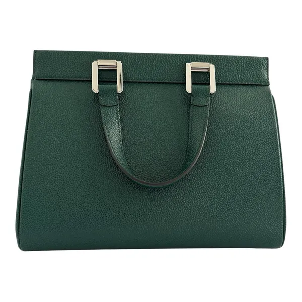 Gucci Small Zumi Green Grainy Leather Handbag - Image 3