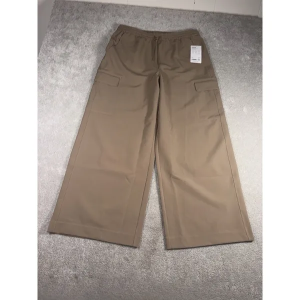 Athleta Promenade Wide Leg Cargo Pant Large Neutral French Soft Dance NWT - Image 2