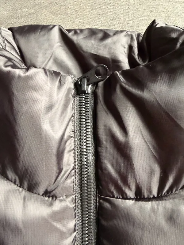 Better / Together Brown Puffer Vest with Ribbed Hem Size M - Image 4