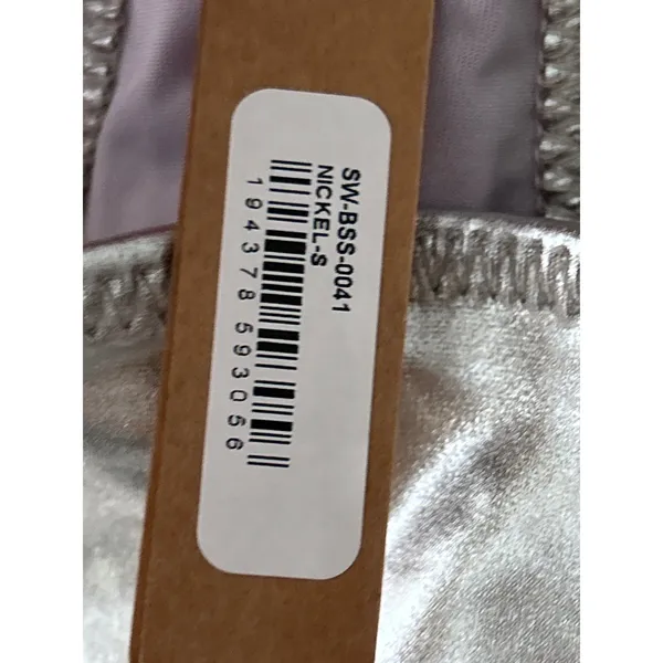 Skims Women Nickel Metallic Swim Cycle Suit NWT Size S ( Sold Out) - Image 5