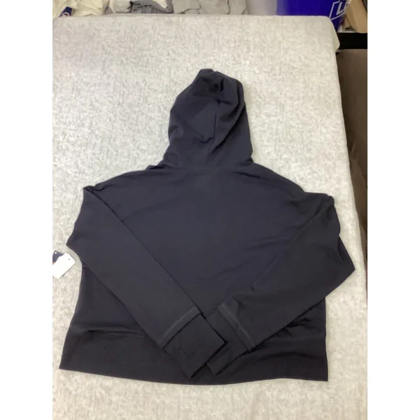 Atlanta Braves MLB Womens Navy Cropped Hoodie Campus Lifestyle Size‎ Large NWT - Image 6