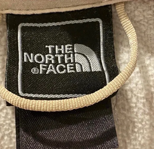 North Face Tan Cream Colorblock Fleece Jacket Coat All Season M - Image 5