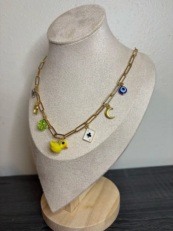 Handmade “Lucky Duck” Charm Necklace - Image 3