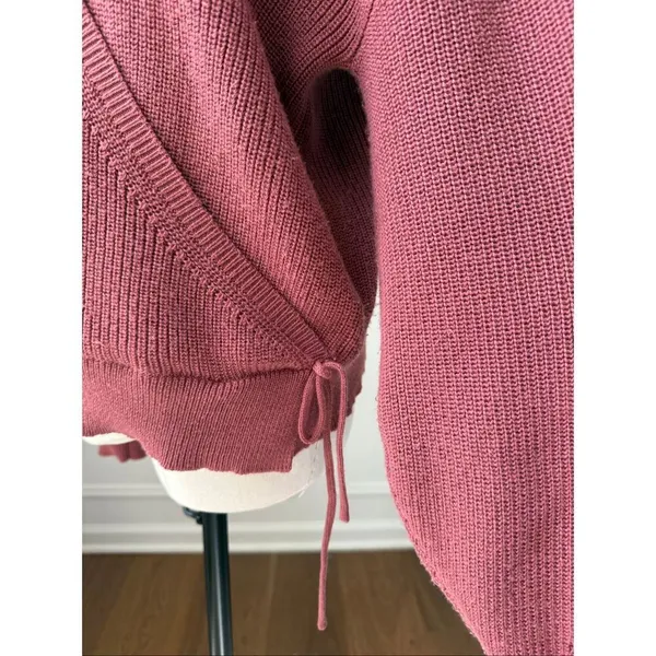 Gentle Fawn Balletcore Mauve Tulip Pink Crossfront Sweater L - Image 6