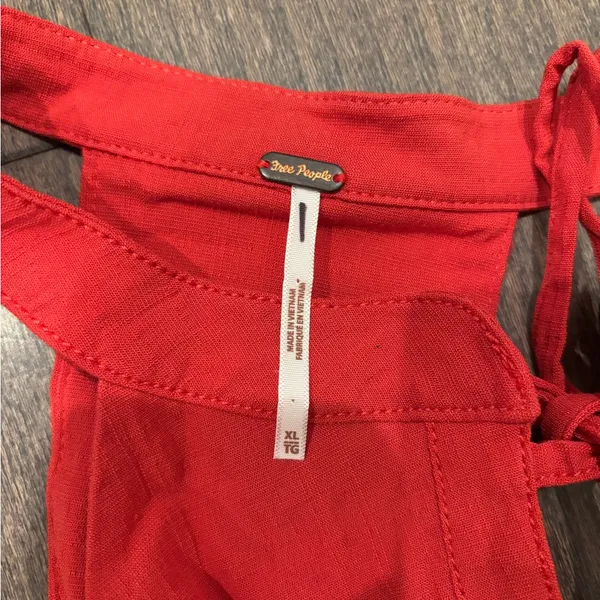 Free People Vibrant Red Crop Top - Image 3
