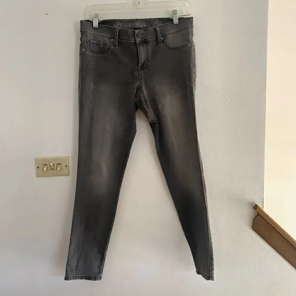 Express Stella Jean Legging Regular Fit Low Rise Size 8 Short Grey - Image 9