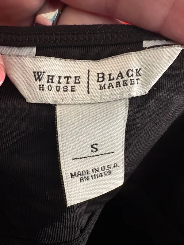 🎉4 for $20 White House Black Market Black Spaghetti Strap Cami, Small - Image 3