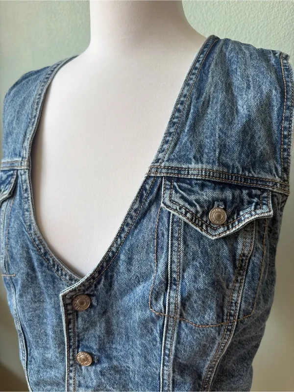 American Eagle Denim Vest - Image 4