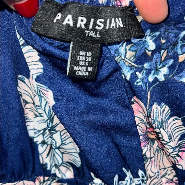 Parisian Works Pink and Blue Maxi Sundress Sleeveless Size 6‎ Tall US - Image 3