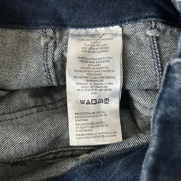 Maeve Anthropologie The Colette Wide Leg High Rise Jeans Indigo Blue Size 25T - Image 7