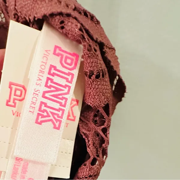 VICTORIA'S SECRET PINK Sz Large Lace Bralet Dusty Rose New With Tags - Image 6