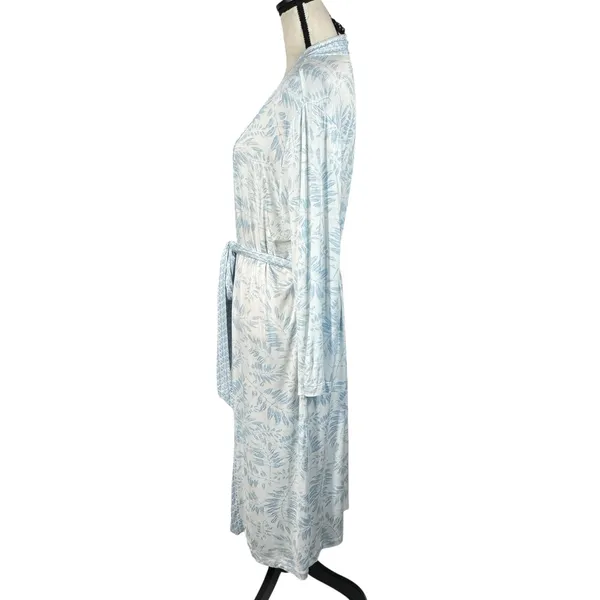 Hale Bob Medium Palm Robe Mid-Length Bamboo Stretch Belted Organic Long Sleeve - Image 5