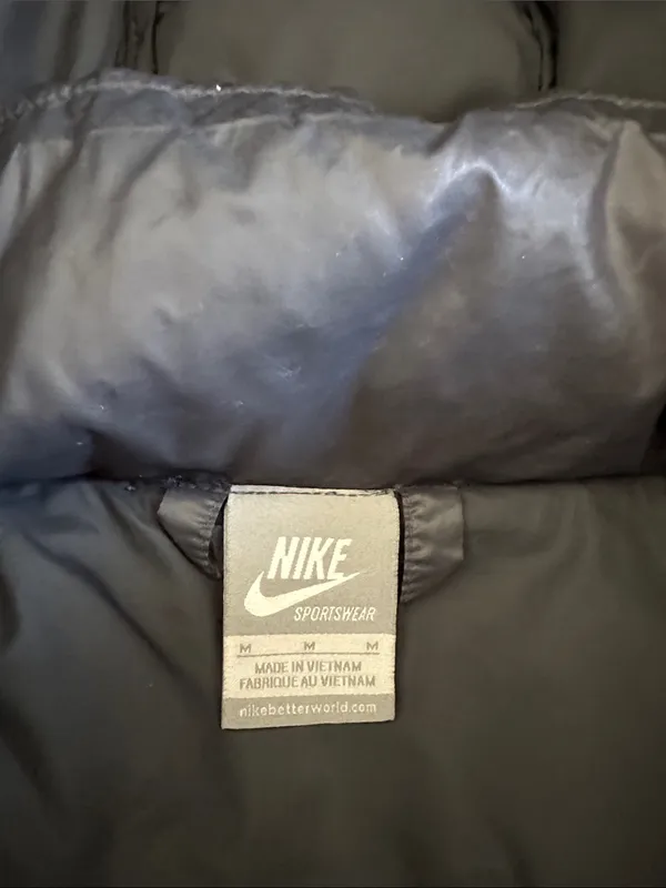 Nike Anthem 700 Down Puffer Jacket Dark Gray Grey Women’s Size M Hooded - Image 4