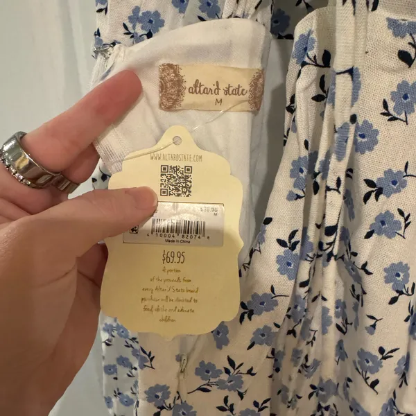 altar’d state floral tie back mini dress - Image 4