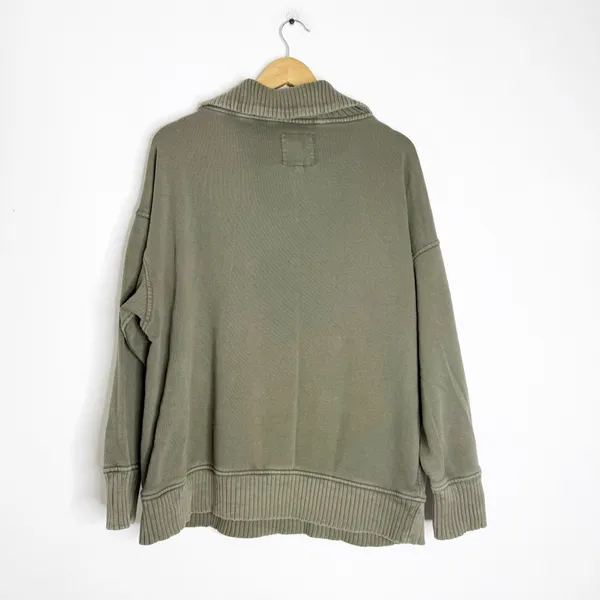 Aerie Half Zip Pullover Sweatshirt – Size Large – Green - Image 2