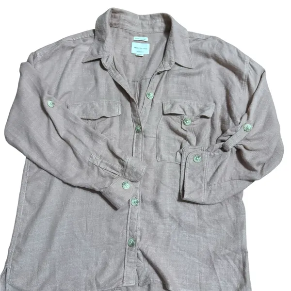 American Eagle Pink Terracotta Button Down Long Sleeve‎ Shirt Women’s Sz M Y2K - Image 10