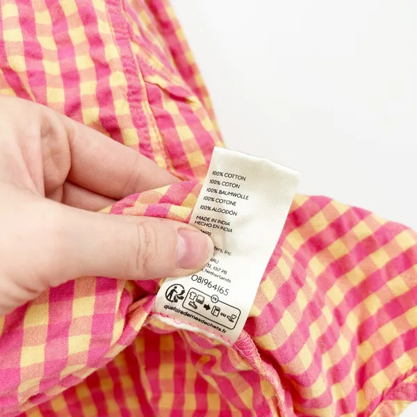 Free People FP We The Free Womens Boho High‎ Tide Button Down Gingham Shirt XS - Image 7