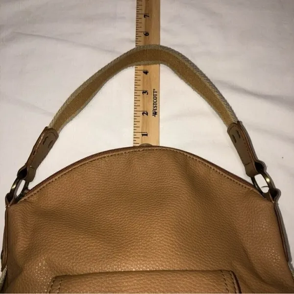 Vintage Tommy Hilfiger Tan Pebbled Leather Handbag 90’s Y2K Preppy Utility Indie - Image 8