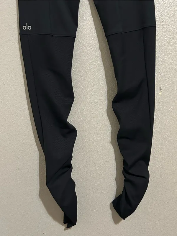 ALO Yoga Black Ribbed High Waist Goddess Athletic Leggings Women’s Size Small - Image 8