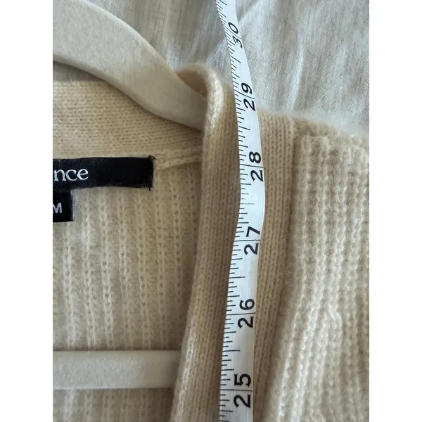 Quince Mongolian Cashmere Oversized Boyfriend Cardigan Sz Med Cream Sweater - Image 5