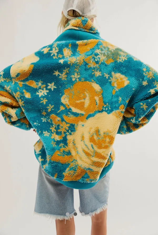 Free People Rosie Printed Sherpa Jacket - Image 2