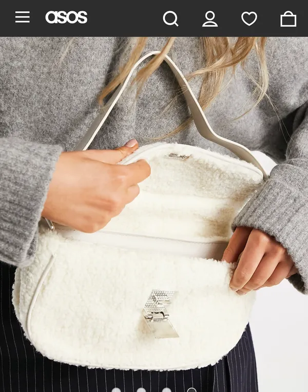 ASOS New Teddy Bag With Pockets And Magnetic Close - Image 4