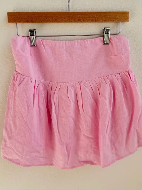 Peppermayo Pink Smocked Mini Skirt XS Ruffle Fairy Coquette - Image 3