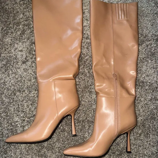 Jeffrey Campbell Tan Heeled Boots - Image 4