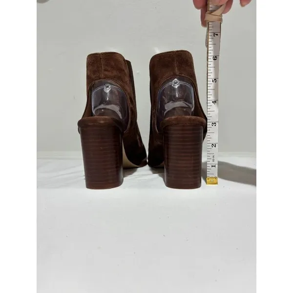Anthropologie Suede Peep-Toe Heels  Size 9 - Image 8