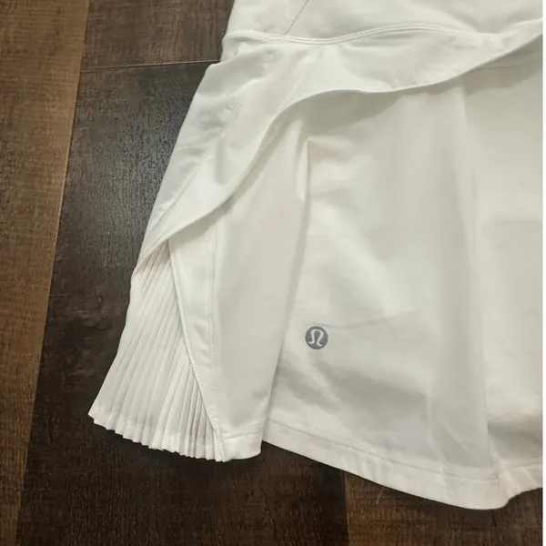 Lululemon White Play Off The Pleats Skirt 13" Size 8 - Image 5