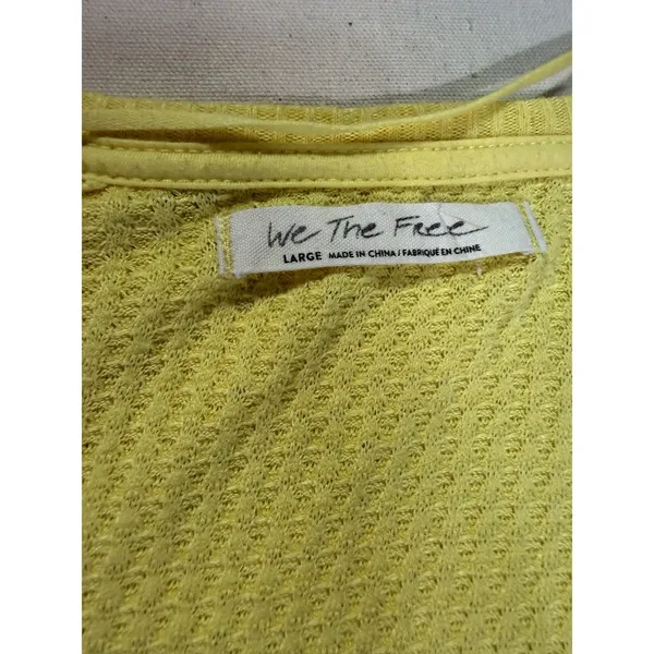 We The Free Santa Clara Top Large Oversized Yellow Dolman Boho (F6 - Image 3