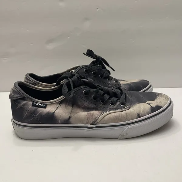 Vans Atwood Low Tie Dye Black White Canvas Skate Shoes Womens 8‎ UltraCush - Image 2