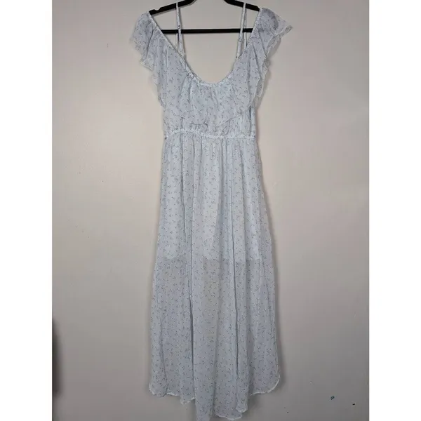 Abercrombie & Fitch floral asymmetrical tiered flowy dress Medium - Image 3