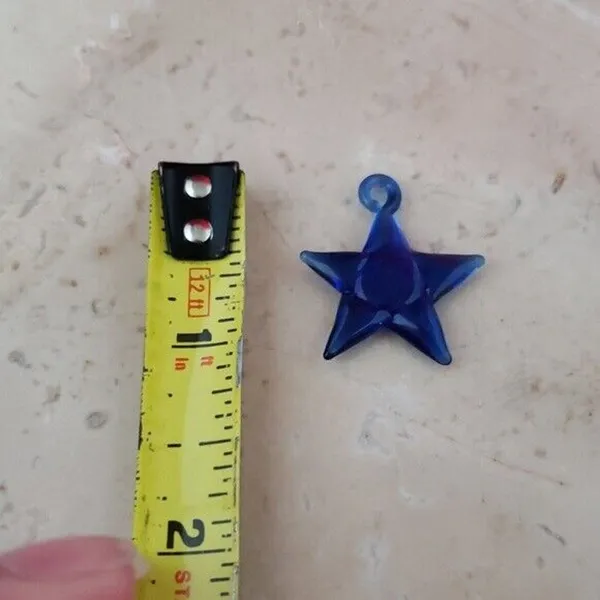 Handmade Glass Pendant - Blue Glass Star Pendant - Brand New - Image 2