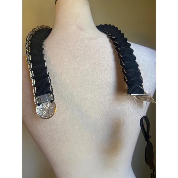 Vintage Silver Sand Dollar Stretch Belt Coastal Nautical Deadstock NWT boho Y2K‎ - Image 5